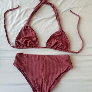 Calzedonia Ribbed Halter Bikini Set